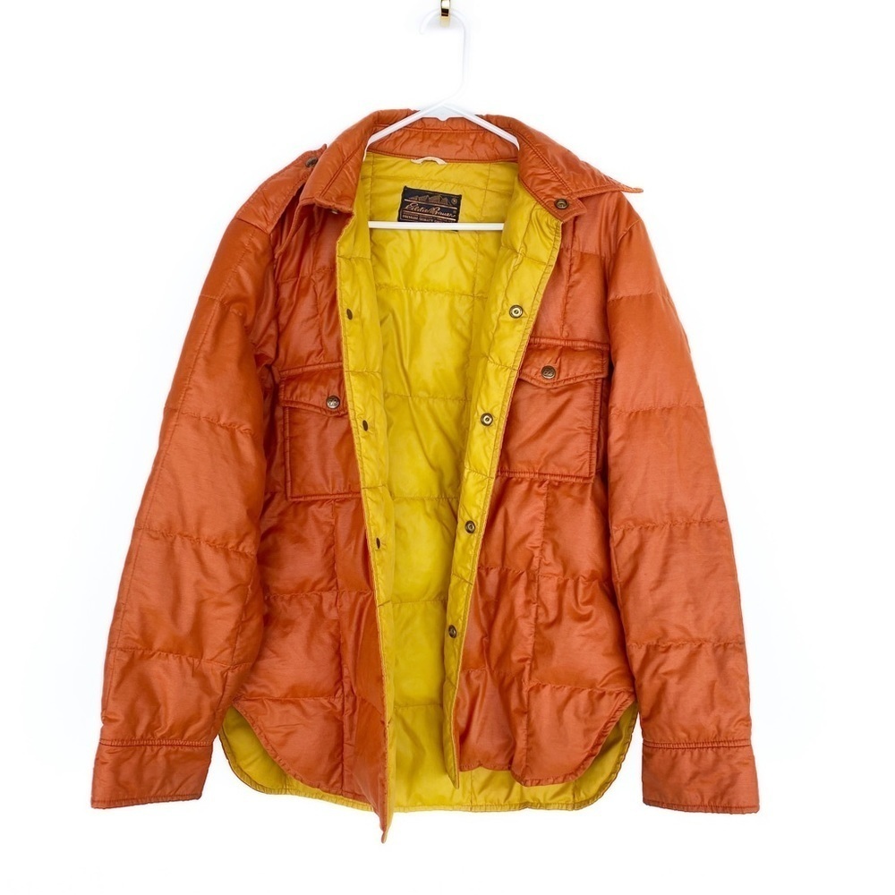 EDDIE BAUER Vintage Goose Down filled puffer jacket. Mens sz S Women's sz L.